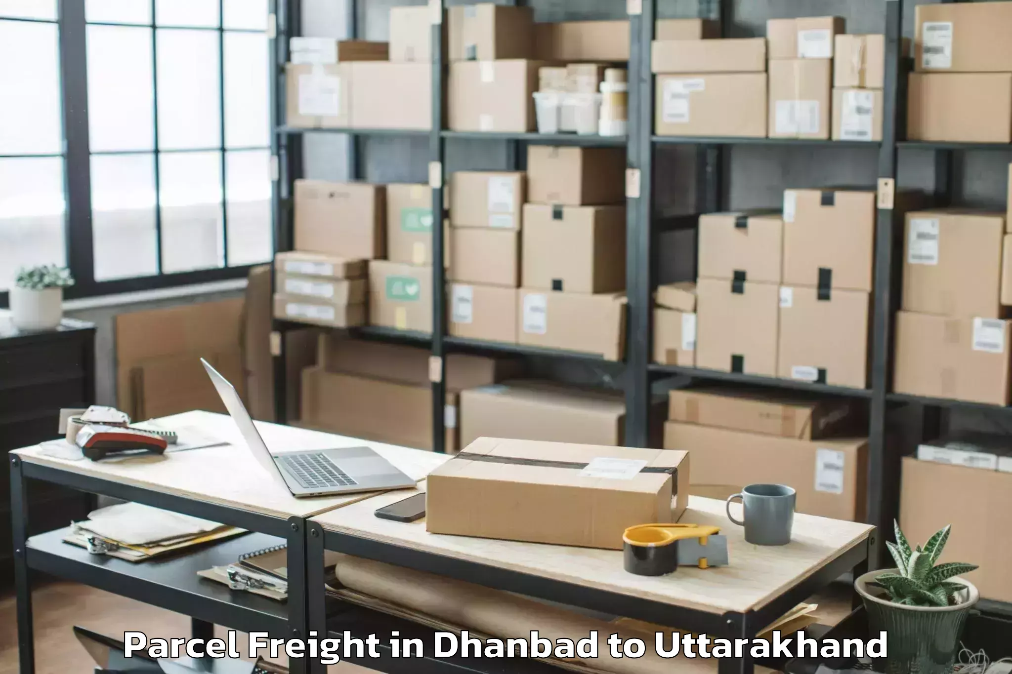 Top Dhanbad to Dwarahat Parcel Freight Available